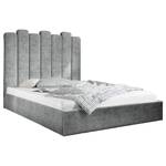 Letto imbottito Foaker Velluto Vela: grigio - 140 x 200cm