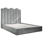 Letto imbottito Foaker Velluto Vela: grigio - 140 x 200cm