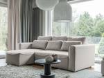 Divano con chaise longue Ireu Direzione universale - Tessuto Nea: grigio chiaro