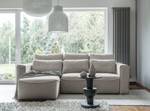 Divano con chaise longue Ireu Direzione universale - Tessuto Nea: grigio chiaro