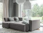 Divano con chaise longue Ireu Direzione universale - Tessuto Nea: grigio scuro