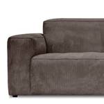 Hoekbank LORALAI met chaise longue Corduroy Lola: Espresso - Hoek vooraanzicht rechts