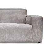 Ecksofa LORALAI mit Longchair Cordstoff Lola: Hellgrau - Ecke davorstehend links