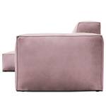 Hoekbank LORALAI met chaise longue Velours Ravi: Mauve - Hoek vooraanzicht links