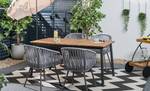 Set di 2 sedie da giardino NOXI Acciaio / Poliestere - Color grigio chiaro