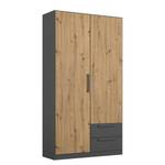 Drehtürenschrank Style Up Eiche Artisan Dekor / Graumetallic - Breite: 90 cm - Ohne Spiegeltür/-en