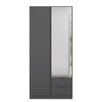 Drehtürenschrank Style Up Graumetallic - Breite: 90 cm - Mit Spiegeltür/-en