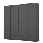 Armoire à portes battantes Style Up Gris métallisé - Largeur : 181 cm - Sans portes miroir