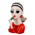 mit Lippenstift Lady Skulptur