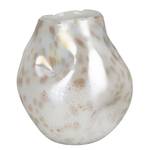 Vase Crumple Farbglas - Beige / Weiß - 19 x 21 cm