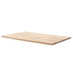 Houten eettafel Woodham massief eikenhout/metaal - eikenhout/zwart - 140 x 90 cm - Trapezevormig