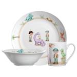 Vaisselle pour enfants Bambini Avventura Porcelaine - 3 éléments - Vert