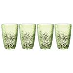 Drinkglas Matera set van 4 gekleurd glas - Groen