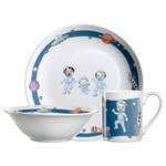 Set da tavola Bambini Avventura Porcellana - Set da 3 - Blu scuro