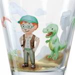 Verres Bambini Avventura - 3 éléments Verre transparent / Silicone - Vert - Hauteur : 10 cm