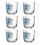 Tasses Bambini Avventura - Lot de 6 Verre transparent - Bleu foncé