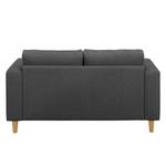 Ecksofa MAISON 1-Sitzer mit Longchair Webstoff - Webstoff Inas: Dunkelgrau - Longchair davorstehend links