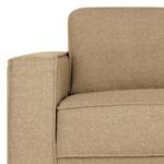 Hoekbank Malebo met chaise longue Gerecycleerde structuurstof Gesa: Beige - Longchair vooraanzicht rechts