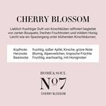 Duftkerze Cherry Blossom HOME & SOUL FSC®-zertifiziertes Pinienholz / Sojawachs / Paraffin / Glas - Hellrosa