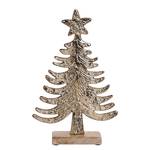 Sapins décoratifs NOEL - Lot de 2 Manguier / Aluminium - Doré