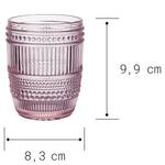 Glasset FIRENZE 6-teilig Klarglas - Pink
