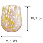 Glasset CONFETTI 6-teilig Klarglas - Gelb / Pink