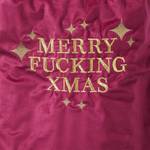 Geschenkesack NAUGHTY OR NICE Polyester - Dunkelrot