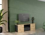 Tv-meubel Tamizal zwart/Artisan eikenhouten look