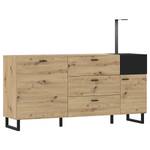 Sideboard Tamizal Eiche Artisan Dekor / Schwarz