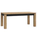 Uitschuifbare eettafel Tallberg Grandson eikenhouten look/zwart - Breedte: 180 cm