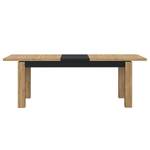 Table extensible Tallberg Imitation chêne Grandson / Noir - Largeur : 180 cm