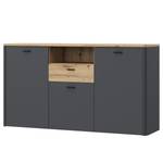 Dressoir Soodoma 158 cm antracietkleurig/Artisan eikenhouten look