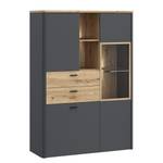 Highboard Soodoma antracietkleurig/Artisan eikenhouten look