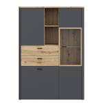 Highboard Soodoma antracietkleurig/Artisan eikenhouten look