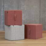 Cube d’assise Offa Laine vierge - Carmin