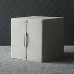 Cube d’assise Offa Laine vierge - Gris clair