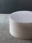 Hocker DOTTO scheerwol - Grijs - Diameter: 80 cm