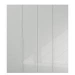 Armoire Purisma avec portes en verre A Gris soie - Largeur : 201 cm