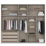 Armoire Purisma avec portes en verre A Gris soie - Largeur : 251 cm