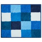 Badmat Bona polyacryl - Blauw/wit - 50 x 60 cm