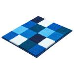 Badmat Bona polyacryl - Blauw/wit - 50 x 60 cm
