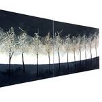 Impression sur toile Shadow Wood Cadre en bois massif avec toile