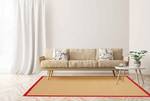 Tapis en jute Bafor Jute - Rouge - 80 x 150 cm