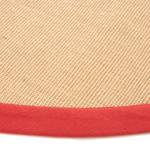 Jute vloerkleed Bafor rond jute - Rood - Diameter: 200 cm