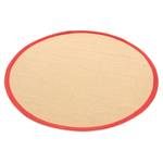 Juteteppich Bafor Rund Jute - Rot - Durchmesser: 80 cm