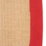 Juteteppich Bafor Rund Jute - Rot - Durchmesser: 80 cm