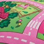 Kindervloerkleed Wonderland polyester - meerdere kleuren - 100 x 150 cm