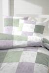 Percal beddengoed Gambit katoen- groen - 135 x 200 cm - Groen - 135x200cm + kussen 80x80cm