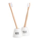 Porte-brosse à dents MINE & YOURS Porcelaine - Blanc