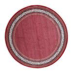 Wollen vloerkleed Chandi Mir Rond 100% scheerwol - Rood - Diameter: 250 cm